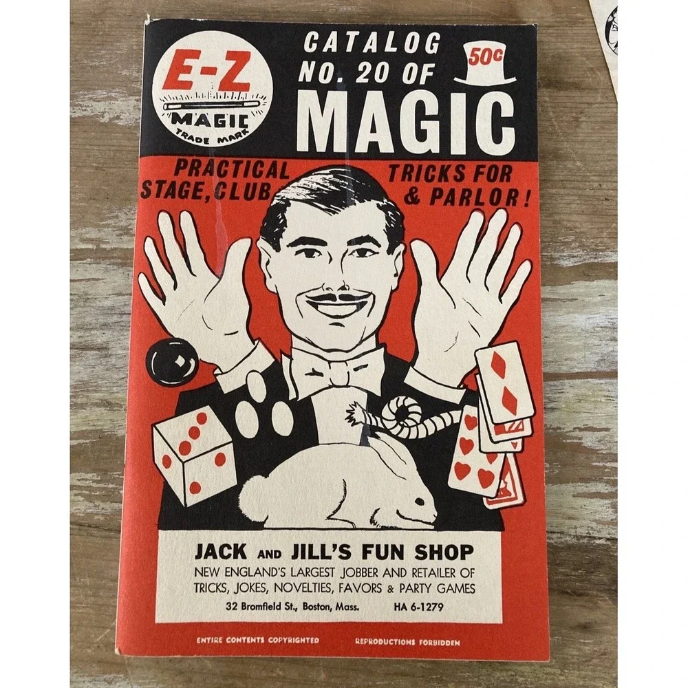 Vintage booklets Tricks w/ Thumb Tip Patter for Magic Tricks E-Z catalog 1950's